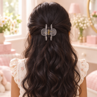 Clear Scalloped Circle Claw Clip