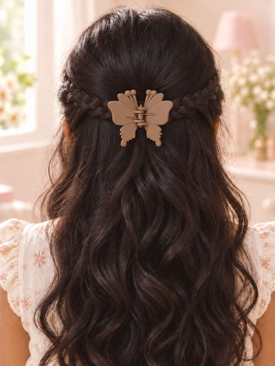 Matte Butterfly Antenna Claw Clip