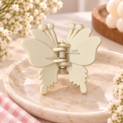 Matte Butterfly Antenna Claw Clip