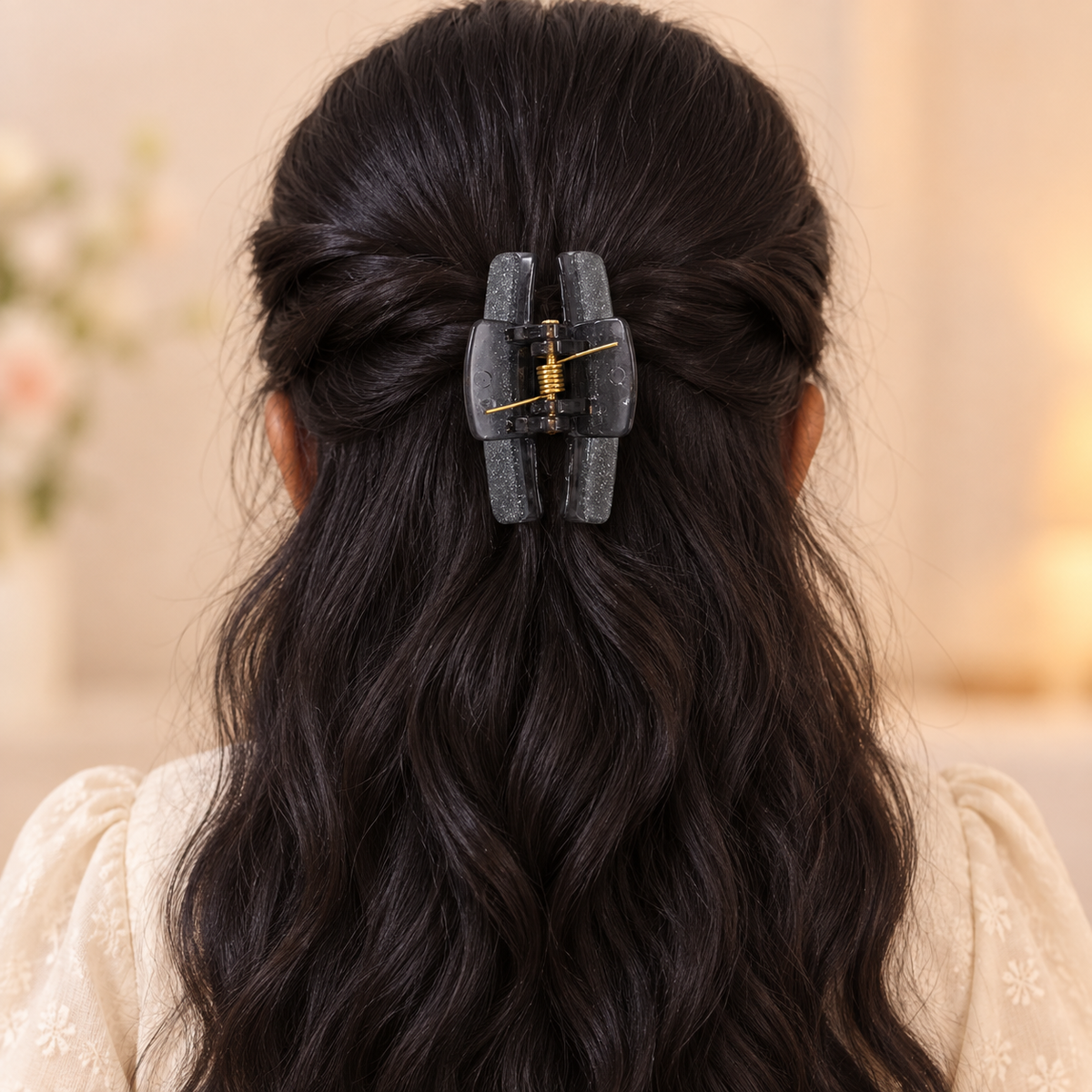 Glitter Curve Claw Clip
