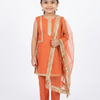 Golden Hour Peach Orange Kids' Salwar Suit Set