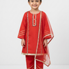Royal Rebel Red & Purple Kids' Kurta Pant Set