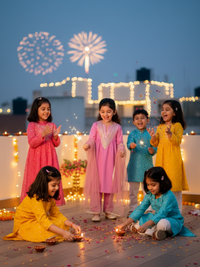 Gotta Glory Lilac Pink Kids' Salwar Suit Set
