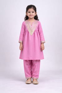 Gotta Glory Lilac Pink Kids' Salwar Suit Set