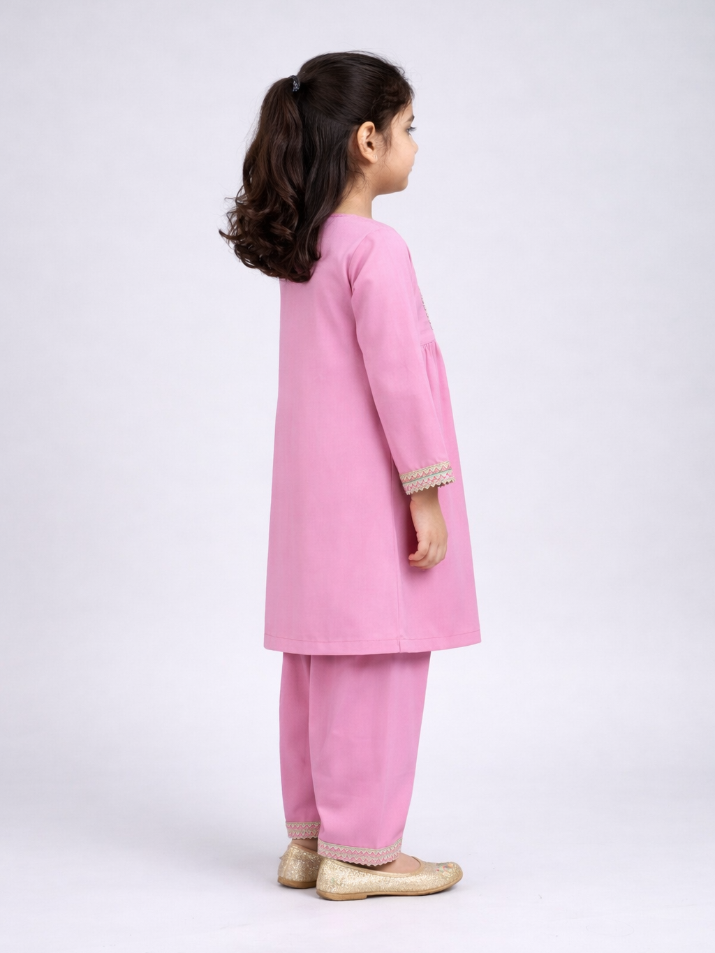 Gotta Glory Lilac Pink Kids' Salwar Suit Set