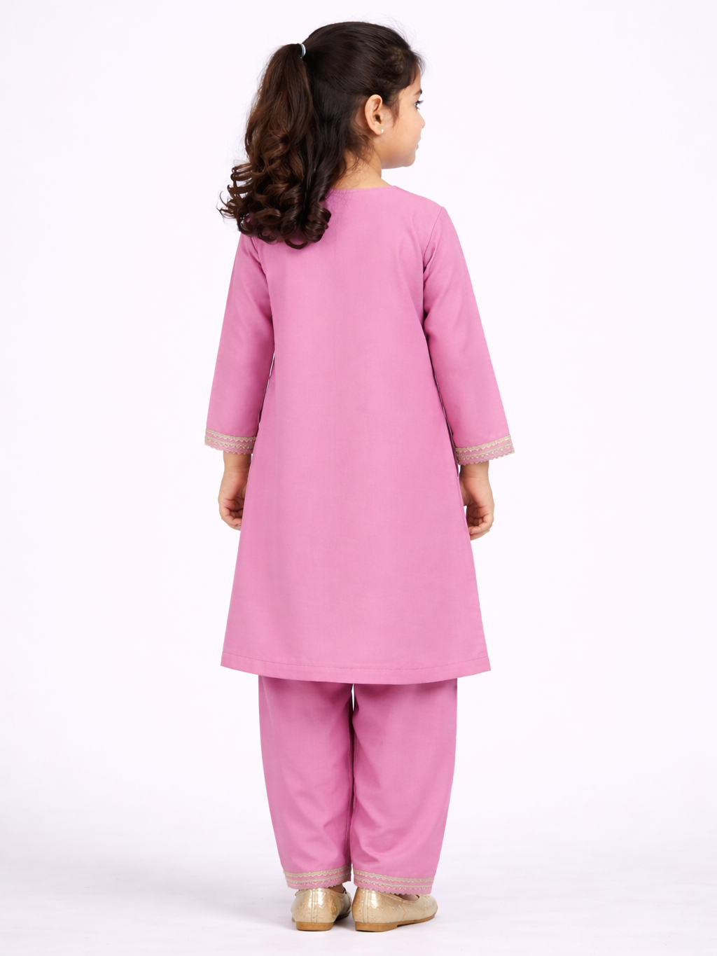 Gotta Glory Lilac Pink Kids' Salwar Suit Set