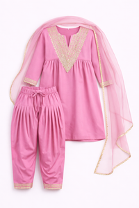 Gotta Glory Lilac Pink Kids' Salwar Suit Set