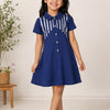 Gota Gleam Royal Blue Denim Dress