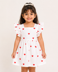Little Hearts White Dress