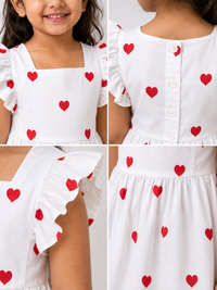 Little Hearts White Dress