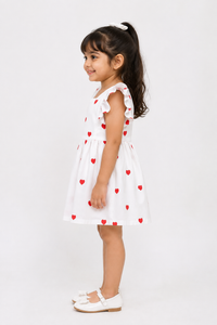 Little Hearts White Dress