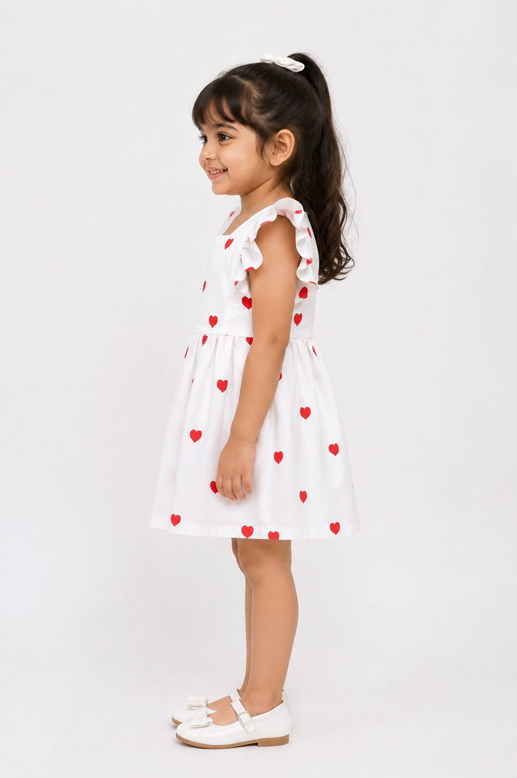 Little Hearts White Dress