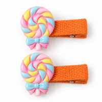 Candy Swirl Hair Clips — Set of 2
