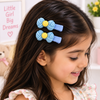 Pastel Bow Charm Hair Clips — Set of 2