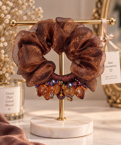 Shimmer Blossom Scrunchie