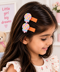 Candy Swirl Hair Clips — Set of 2
