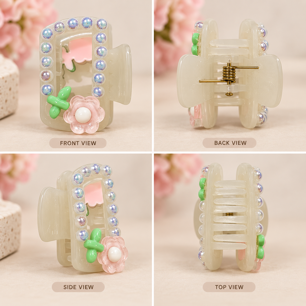Daisy Sparkle Frame Claw Clip