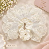 Scalloped Lace Scrunchie