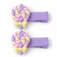 Candy Swirl Hair Clips — Set of 2