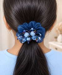 Shimmer Blossom Scrunchie
