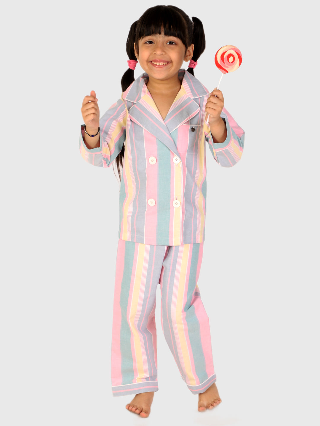 Barcode Stripes Night Suit