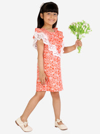 Moira Orange Flower Kids Dress