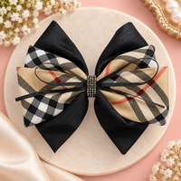 Classic Check Layered Bow Clip