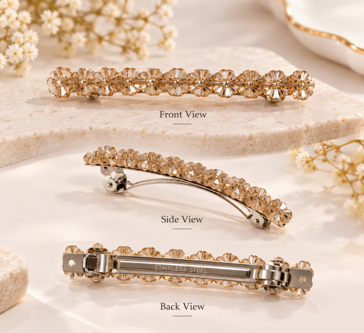 Beaded Sparkle Barrette