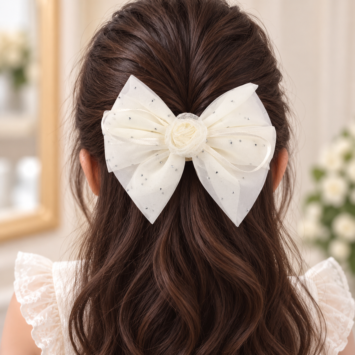 Dotted Double Bow Hair Accessory