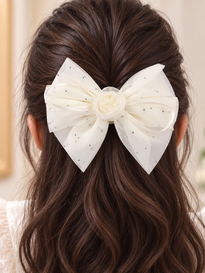 Dotted Double Bow Hair Accessory