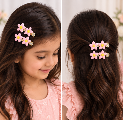 Lustre Circle Hair Clips — Set of 2