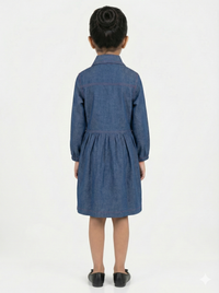 Classic Blue Denim Shirt Dress