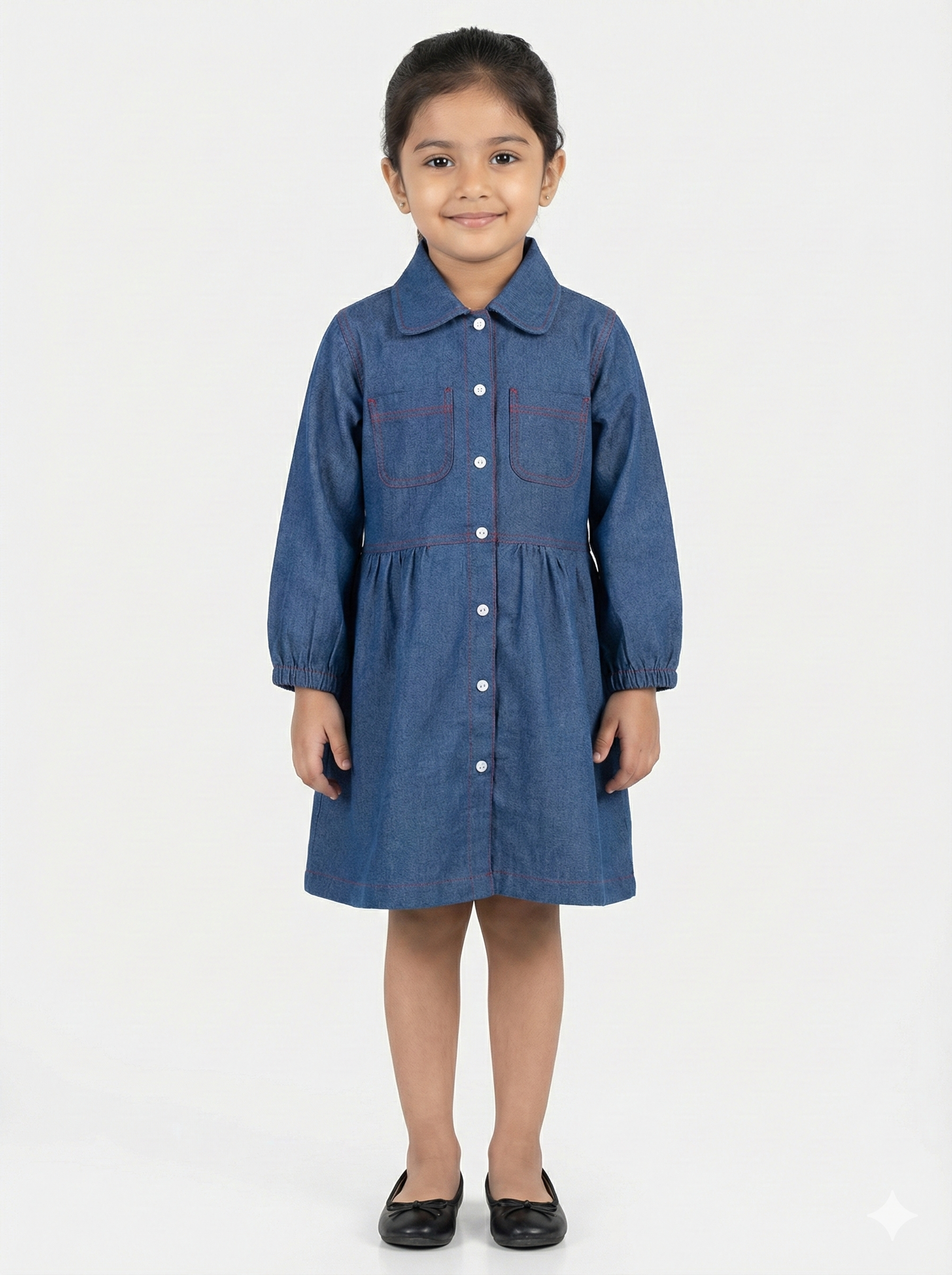 Classic Blue Denim Shirt Dress
