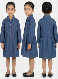 Classic Blue Denim Shirt Dress