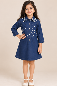 Pearl Parade Indigo Denim Dress