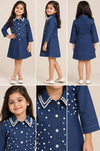 Pearl Parade Indigo Denim Dress