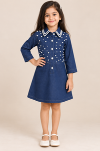 Pearl Parade Indigo Denim Dress