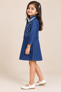Pearl Parade Indigo Denim Dress