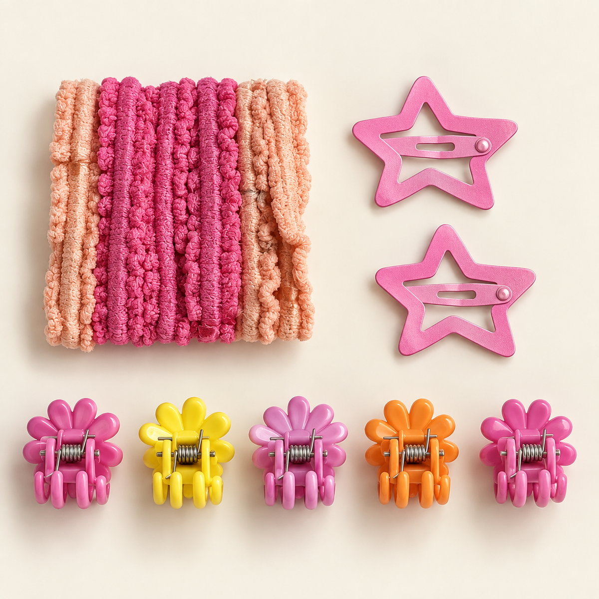 Everyday Mini Hair Essentials Set Pink Flowers