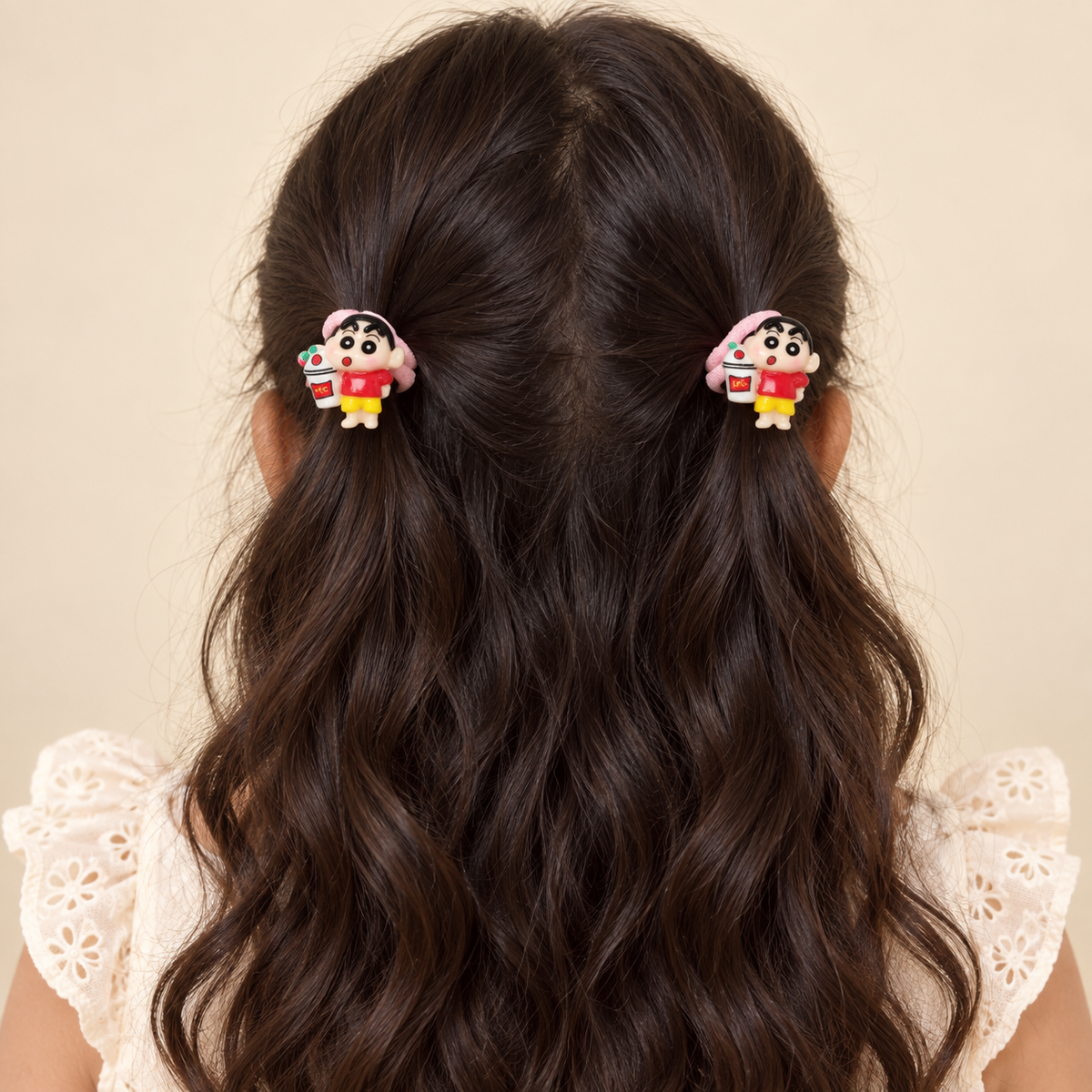 Colour Pop Mini Claw and Hair Tie Set Pink Shinchan Bears