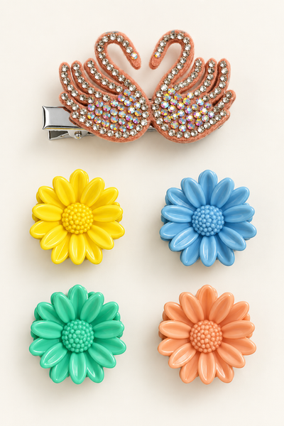 Pretty Mix Hair Accessory Set Swans