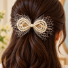 Pearl Mesh Bow Hair Clip
