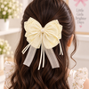Pastel Lace Ribbon Bow Clip