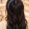 Blue Floral Fabric Headband