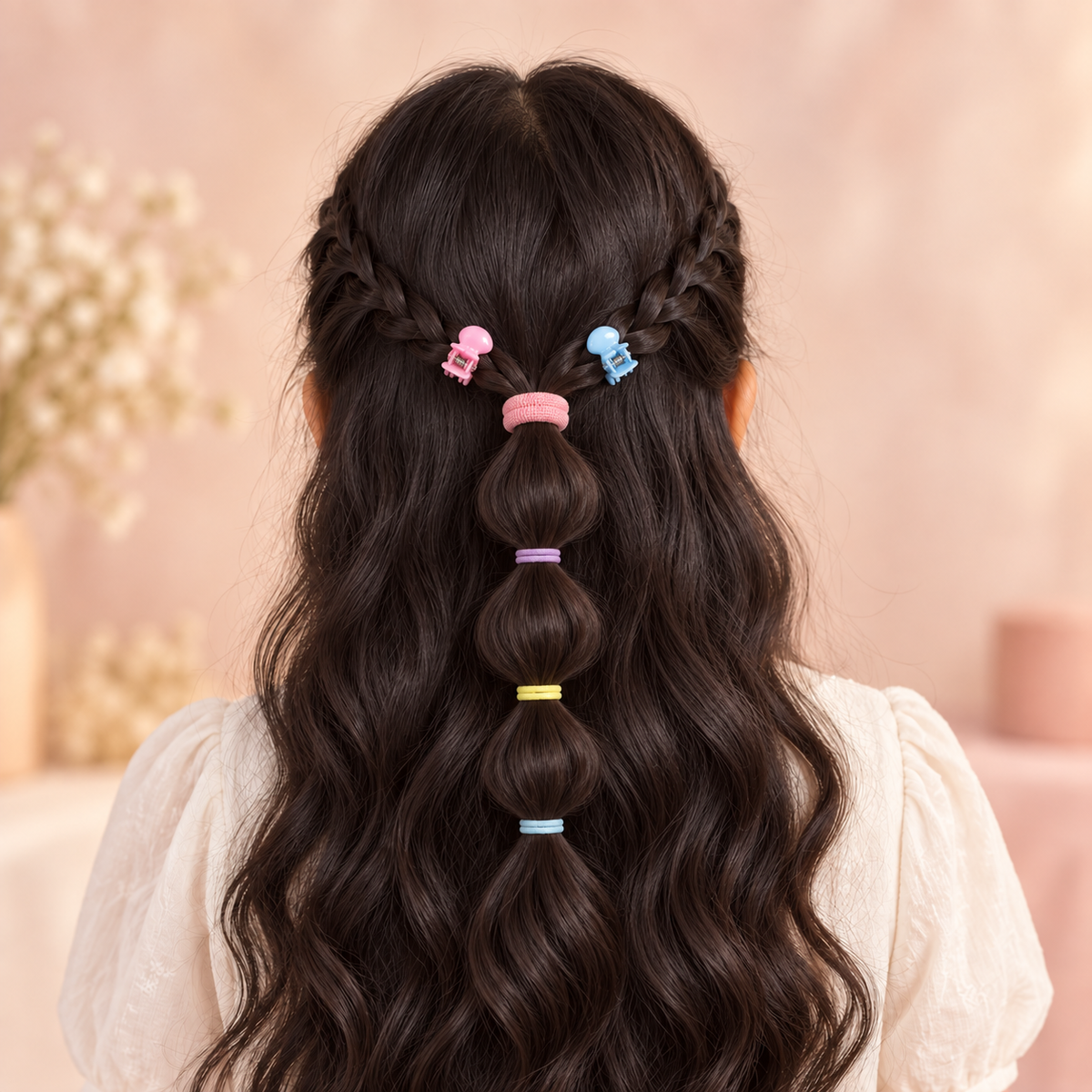 Bunny Case Hair Accessory Kit Pastel