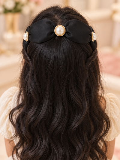 Pearl Accent Bow Headband