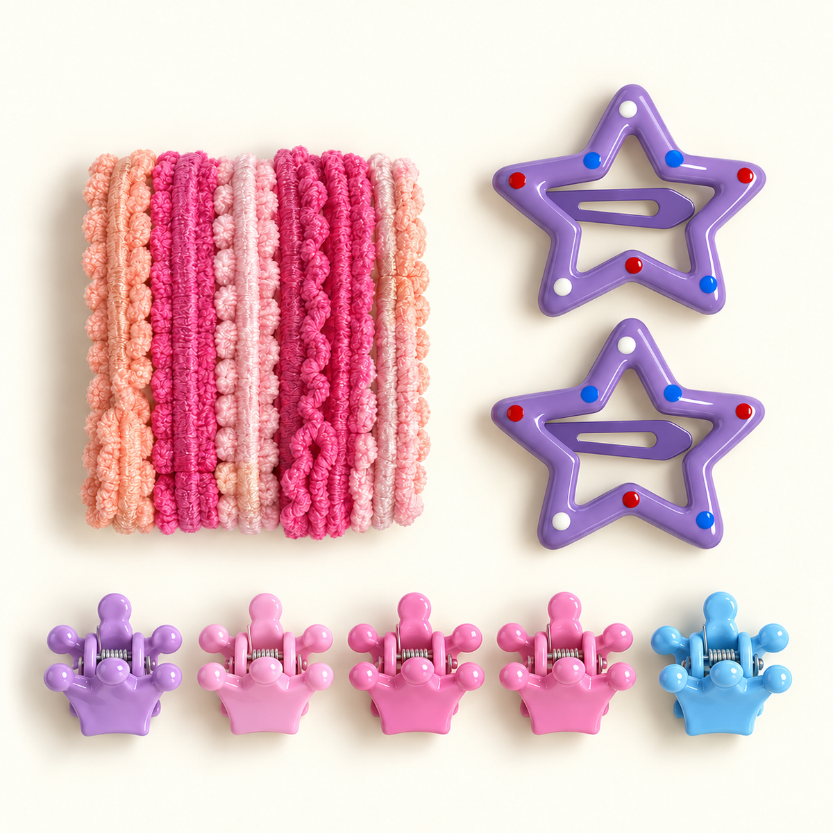 Everyday Mini Hair Essentials Set Purple Crowns
