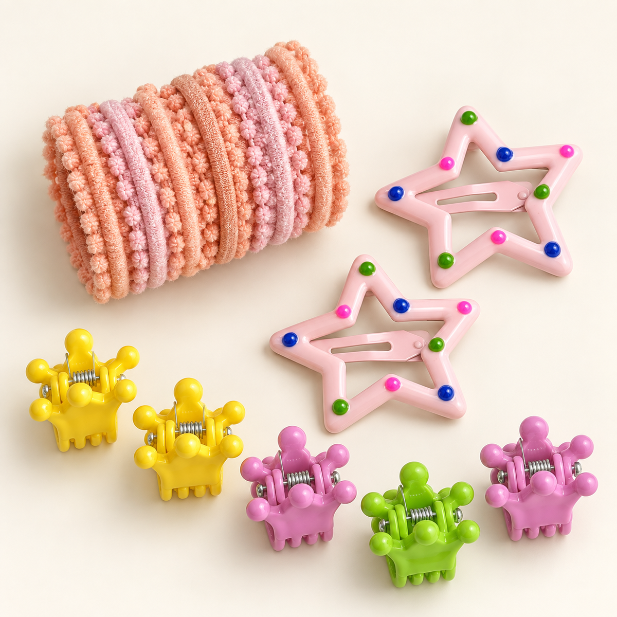 Everyday Mini Hair Essentials Set Pink Crowns