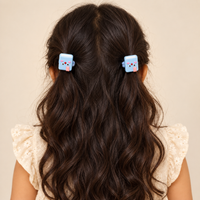 Colour Pop Mini Claw and Hair Tie Set Blue Book Stars