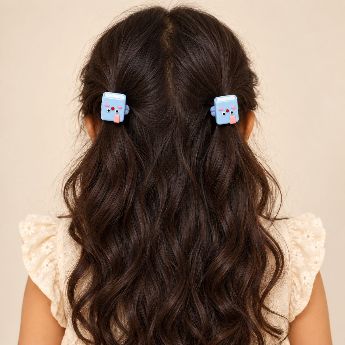 Colour Pop Mini Claw and Hair Tie Set Blue Book Stars